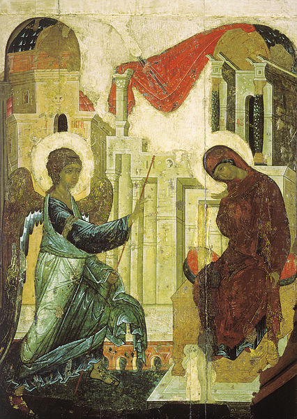 Андрей Рублев. Благовещение. Источник: Wikipedia