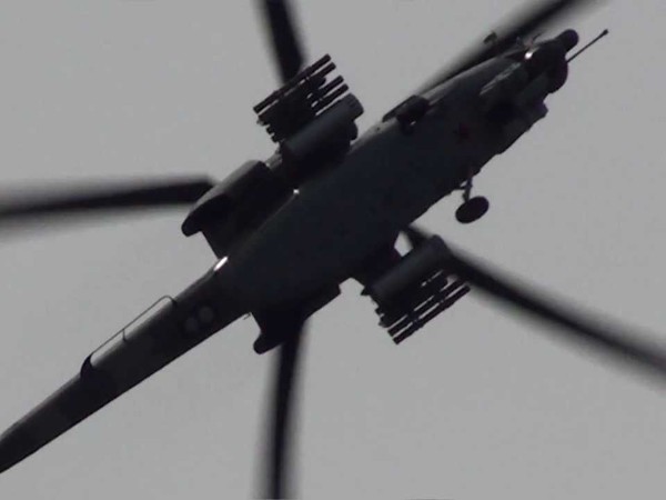 Вертолет Ми-28 разбился во время авиашоу на полигоне в Рязанской области