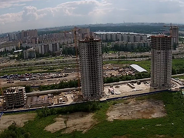 Новостройки Петербурга с высоты птичьего полета