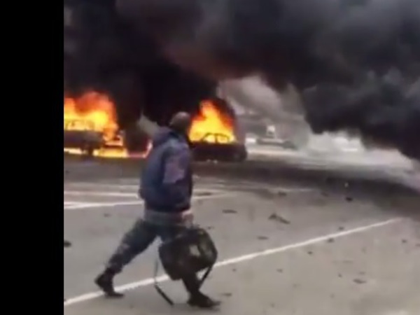 У поста ГАИ в Дагестане взорвалась машина: двое пострадавших
