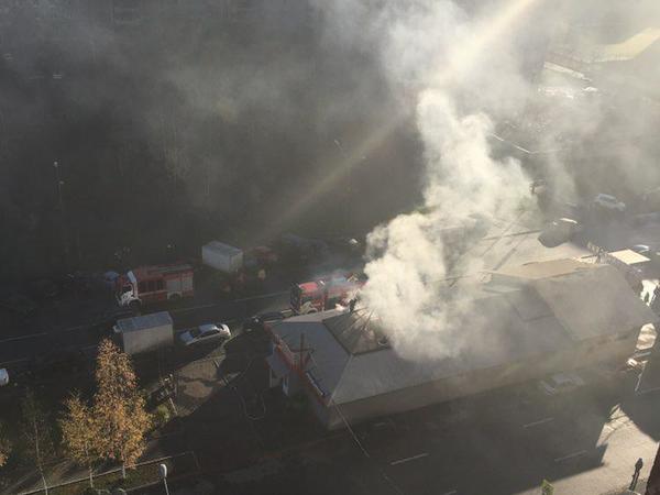 Рынок на Туристской добавил огня к утренним покупкам горожан