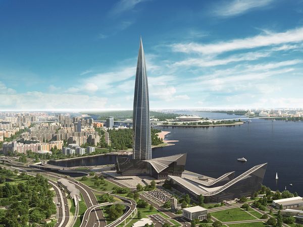 "Лахта Центр" показал свою горизонтальную доминанту