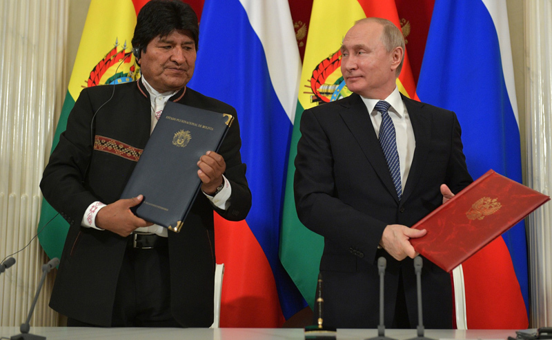 Владимир Путин и Эво Моралес