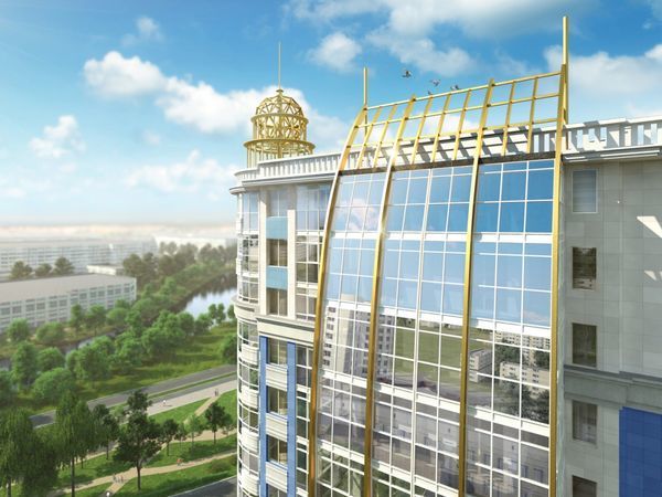 Крышу ЖК «Два ангела» увенчала корона