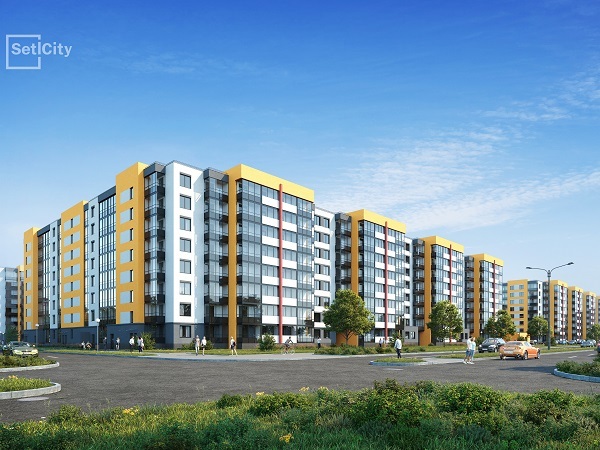 Setl Group начал строить 8-этажную очередь ЖК «Солнечный город»