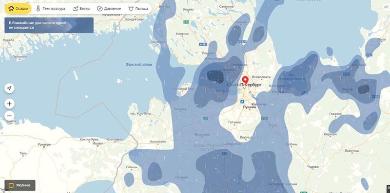 Карта погоды санкт петербург в реальном