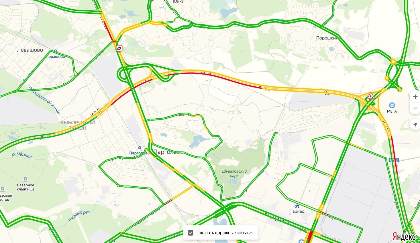 Пробки на каде спб сейчас карта онлайн